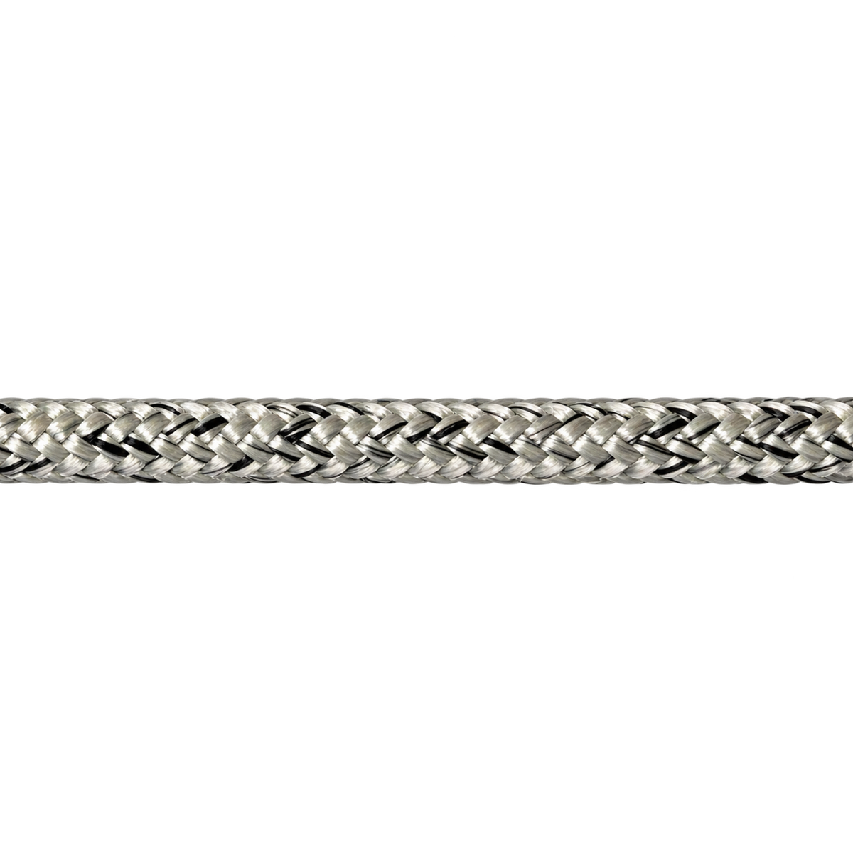 Dyneema lijn met mantel Wit/Zwart